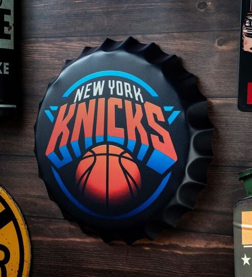 Bottle Caps Wall Decor Sign New York Knicks Sports Theme
