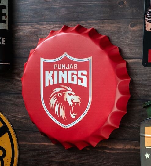 Bottle Caps Wall Decor Sign Punjab Kings Sports Theme