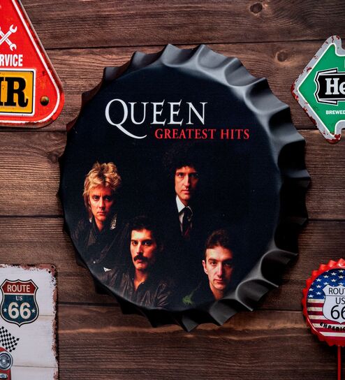 Bottle Caps Wall Decor Sign Queen Greatest Hits Music Band