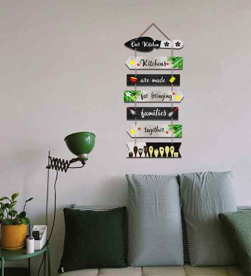 Family Kitchen Rules Wooden Wall Hanging