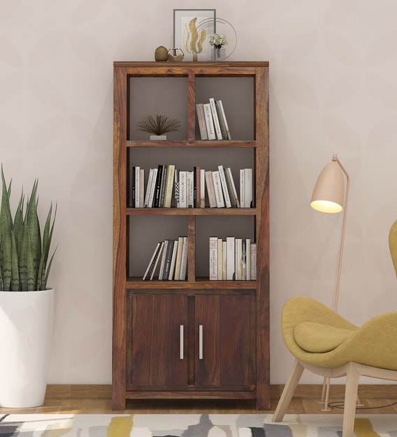 Buy Boston Solid Wood Book Shelf in Provincial Teak Finish - Woodsworth ...