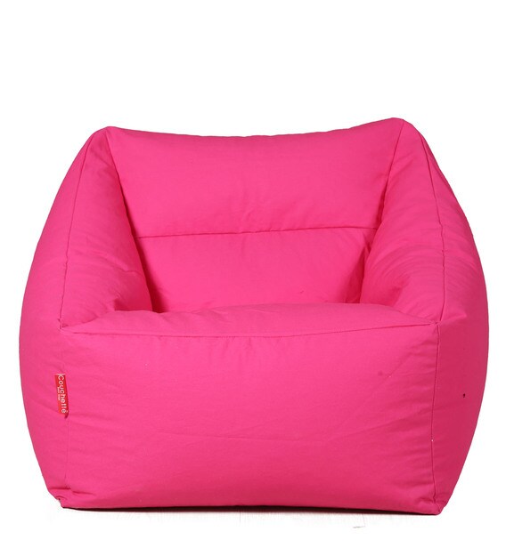 large pink bean bag