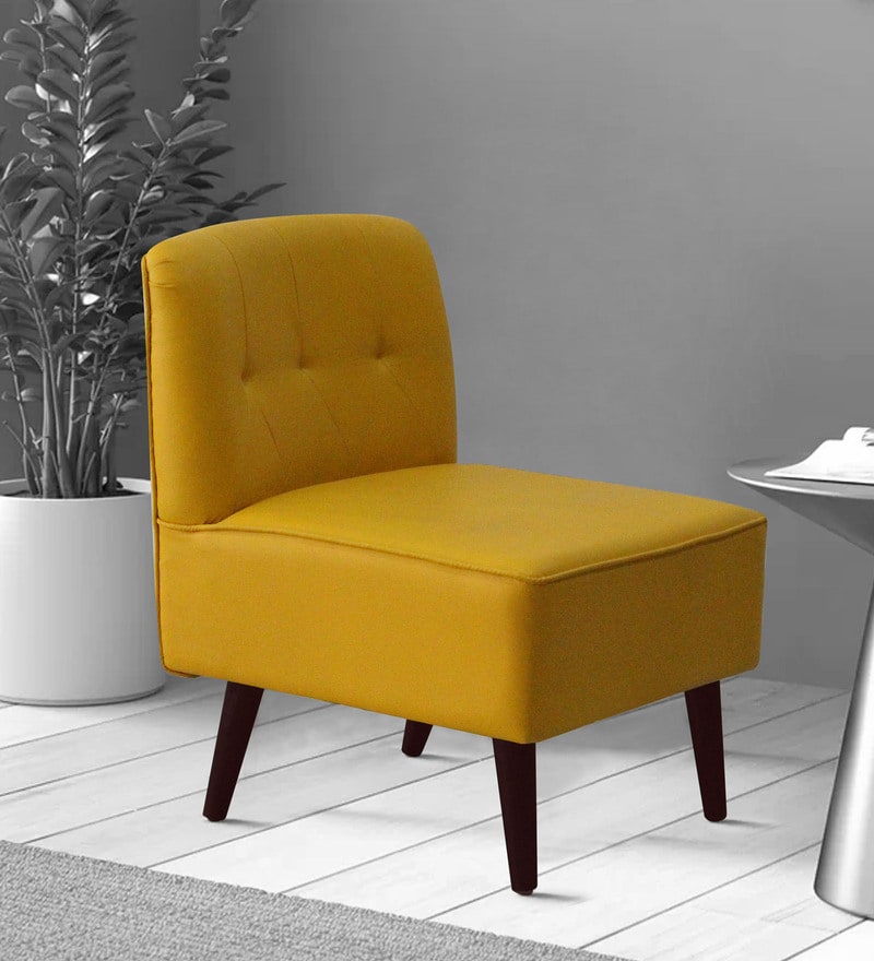 mustard slipper chair