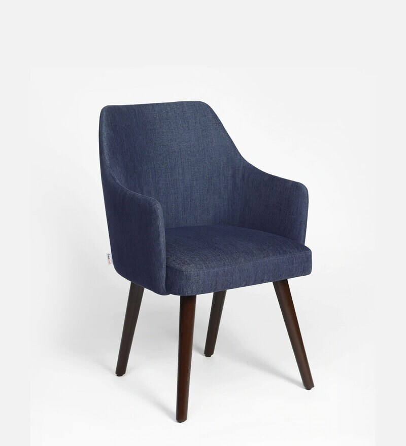 Buy Bolivar Fabric Dining Chair In Navy Blue Colour Online