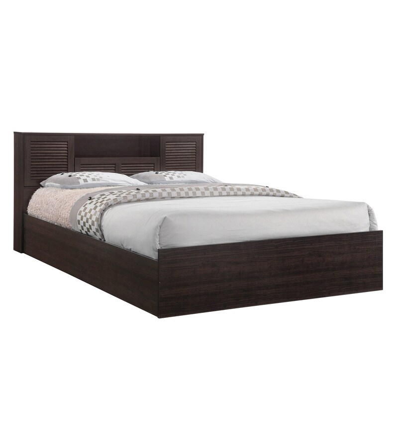 Buy Bolton King Size Bed with Storage in Wenge Finish by HomeTown