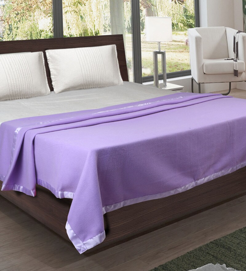 Buy Lavender Fleece 87 x 94 Inch Double Size All Season Blanket by