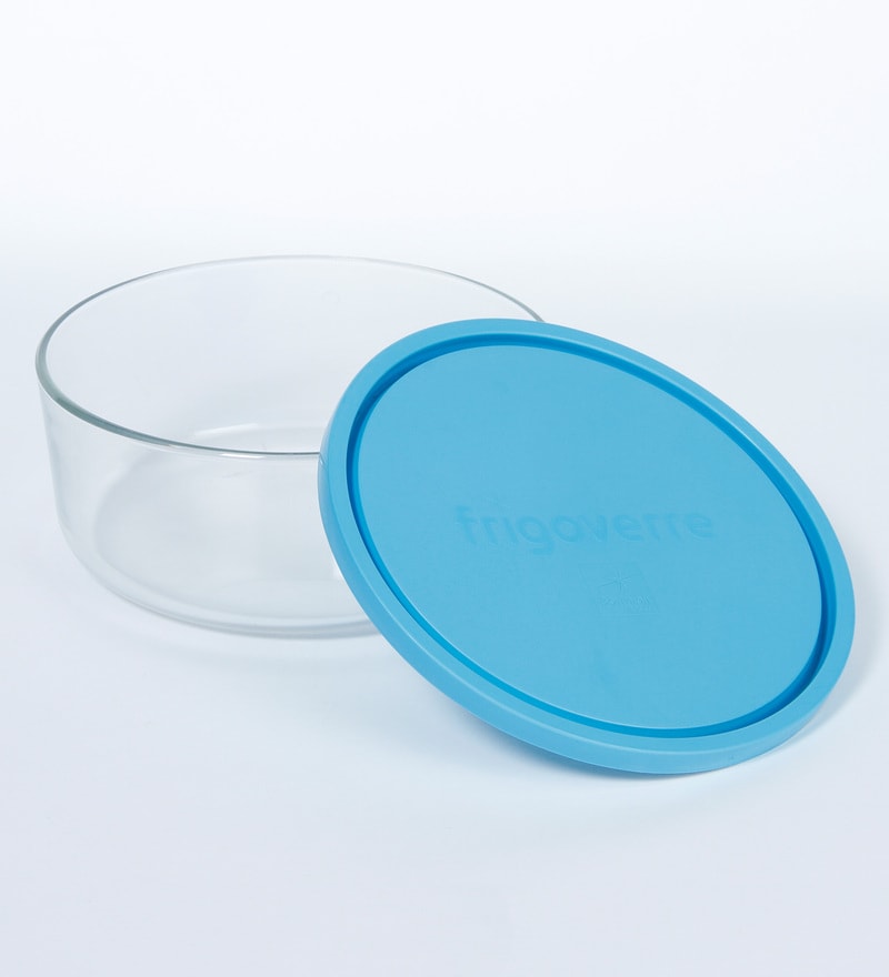 Buy Bormioli Rocco Blue Lid Round Container 9 inch Set of 2 Online