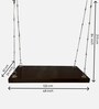 Boarder Solid Wood Swing in Brown Colour