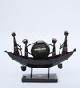 Boat Multicolour Iron Table Clock