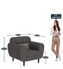 Bobbin 1 Seater Sofa in Charcoal Grey Colour