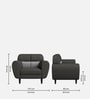 Bobbn Fabric 1 Seater Sofa in Charcoal Colour