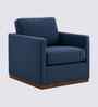 Bobby Boucle Fabric Lounge Chair In Blue Colour
