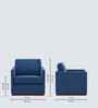 Bobby Boucle Fabric Lounge Chair In Blue Colour