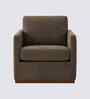 Bobby Boucle Fabric Lounge Chair In Brown Colour