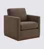 Bobby Boucle Fabric Lounge Chair In Brown Colour