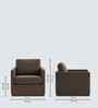 Bobby Boucle Fabric Lounge Chair In Brown Colour