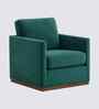 Bobby Boucle Fabric Lounge Chair In Green Colour
