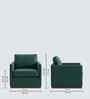 Bobby Boucle Fabric Lounge Chair In Green Colour