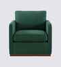 Bobby Boucle Fabric Lounge Chair In Green Colour