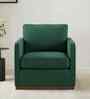 Bobby Boucle Fabric Lounge Chair In Green Colour