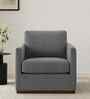 Bobby Boucle Fabric Lounge Chair In Grey Colour