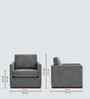 Bobby Boucle Fabric Lounge Chair In Grey Colour