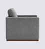 Bobby Boucle Fabric Lounge Chair In Grey Colour