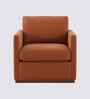 Bobby Boucle Fabric Lounge Chair In Orange Colour