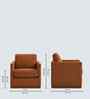 Bobby Boucle Fabric Lounge Chair In Orange Colour