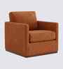 Bobby Boucle Fabric Lounge Chair In Orange Colour