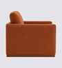 Bobby Boucle Fabric Lounge Chair In Orange Colour