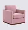 Bobby Boucle Fabric Lounge Chair In Pink Colour