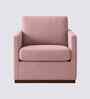 Bobby Boucle Fabric Lounge Chair In Pink Colour