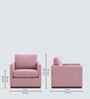 Bobby Boucle Fabric Lounge Chair In Pink Colour