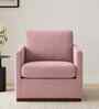 Bobby Boucle Fabric Lounge Chair In Pink Colour