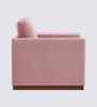 Bobby Boucle Fabric Lounge Chair In Pink Colour