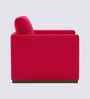 Bobby Boucle Fabric Lounge Chair In Red Colour