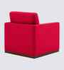 Bobby Boucle Fabric Lounge Chair In Red Colour