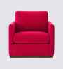 Bobby Boucle Fabric Lounge Chair In Red Colour