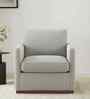 Bobby Boucle Fabric Lounge Chair In White Colour