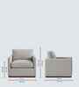 Bobby Boucle Fabric Lounge Chair In White Colour