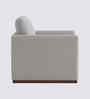 Bobby Boucle Fabric Lounge Chair In White Colour