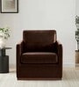 Bobby Pu Leather 1 Seater Sofa In Dark Brown Colour