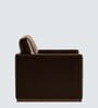 Bobby Pu Leather 1 Seater Sofa In Dark Brown Colour