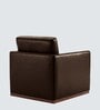 Bobby Pu Leather 1 Seater Sofa In Dark Brown Colour