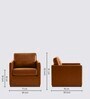 Bobby Pu Leather 1 Seater Sofa In Tan Colour