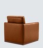 Bobby Pu Leather 1 Seater Sofa In Tan Colour