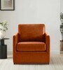 Bobby Pu Leather 1 Seater Sofa In Tan Colour