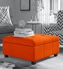 Balkan Pouffe In Vivid Orange Colour
