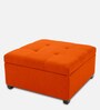 Balkan Pouffe In Vivid Orange Colour